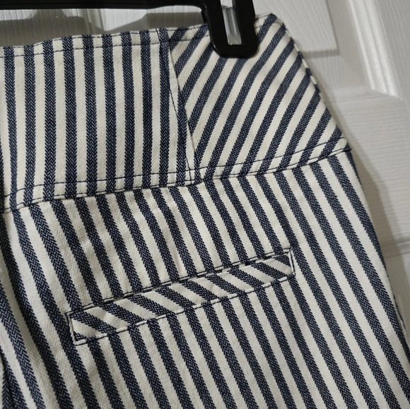 Free People Blue and White Tapered Trousers - Picture 11 of 14
